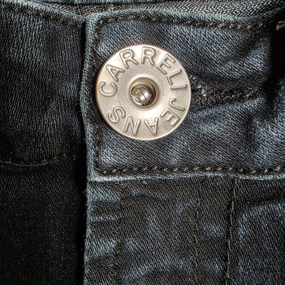 Womans High Rise Straight LEG Jeans - Black - Picture 5 of 7